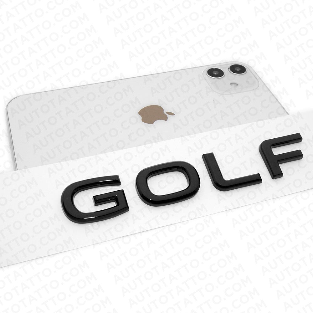 22-23 MK8 Golf Rear Truck Lid Nmaeplate Badge Emblem Gloss Black