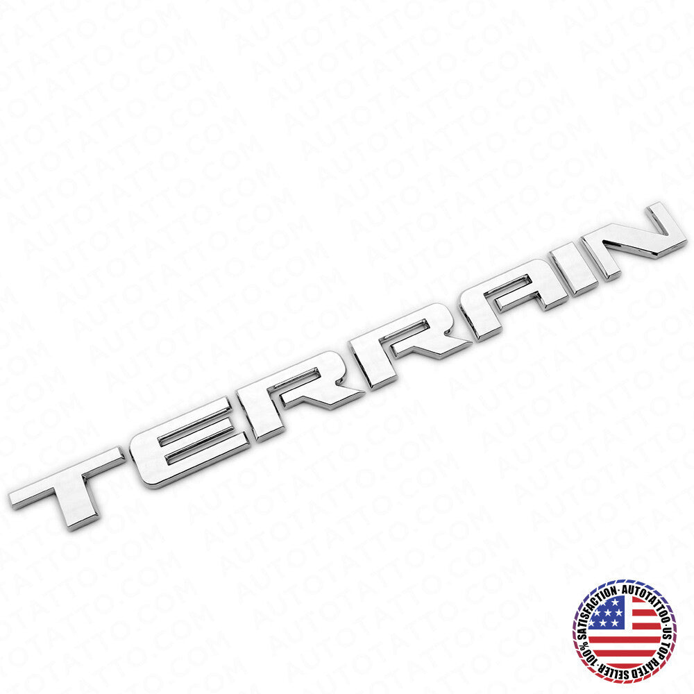 GMC Terrain Front Door or Rear Liftgate Nameplate Logo Emblem Decorate Chrome