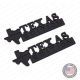 2pcs 3D Blackout TEXAS Edition Logo Truck Emblem Badge Stickers For Chevy GM GMC