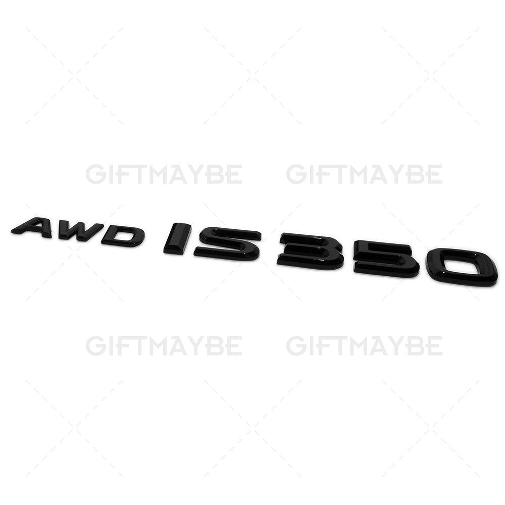 Lexus Trunk Gloss Black AWD IS 350 Letter Logo Badge Emblem Car Replace F-Sport