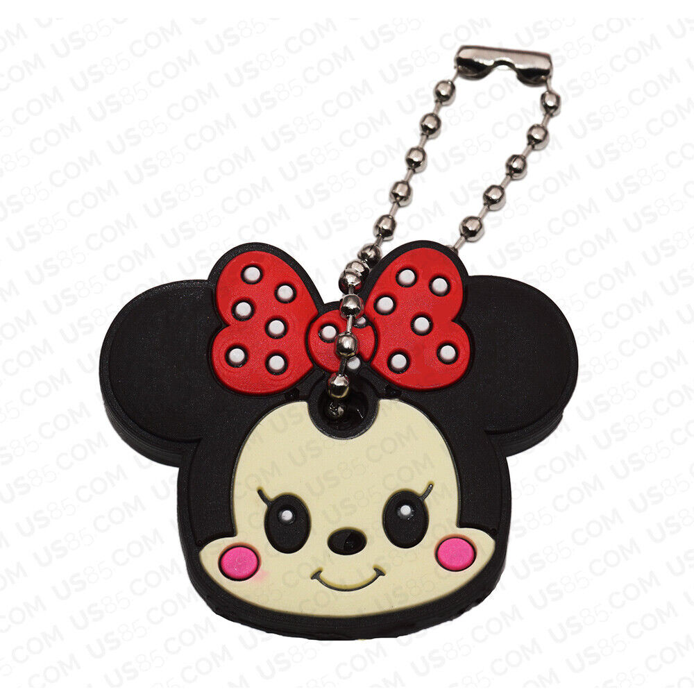 Universal 3D PVC Silicone Cute Cartoon Key Identifier Label Cap Cover Keychain