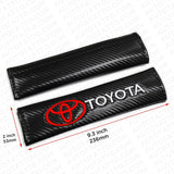 Car Carbon Seat Belt Cover Safety Shoulder Strap Cushion Pad Harness Fit Toyota