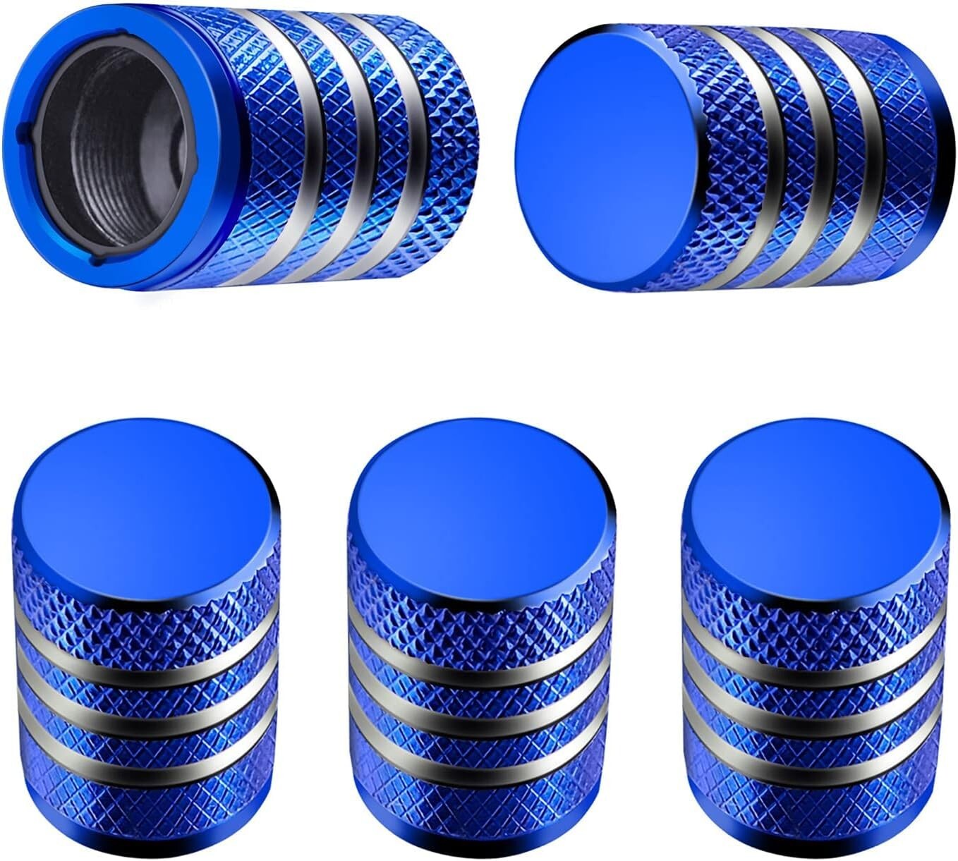 5 Pack Tire Valve Stem Caps Cover Universal Fit for Auto Car Truck Multi- Color