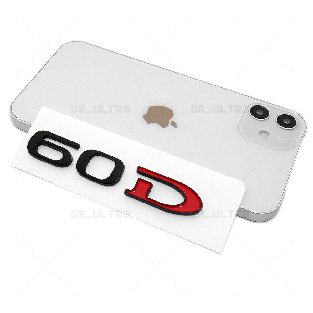 Tesla Rear Liftgate Lid Model 60D Nameplate Logo Badge Emblem Sport Black Red