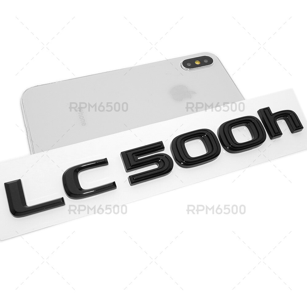 Lexus Trunk Rear LC 500h Letter Logo Badge Emblem Replace F-Sport Gloss Black