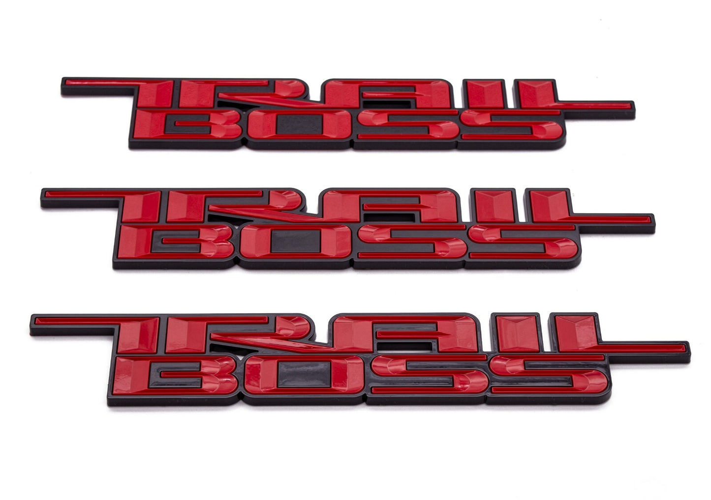 3PCS Red Black 2000-2024 Silverado Z71 Trailboss Emblem Badge Nameplate