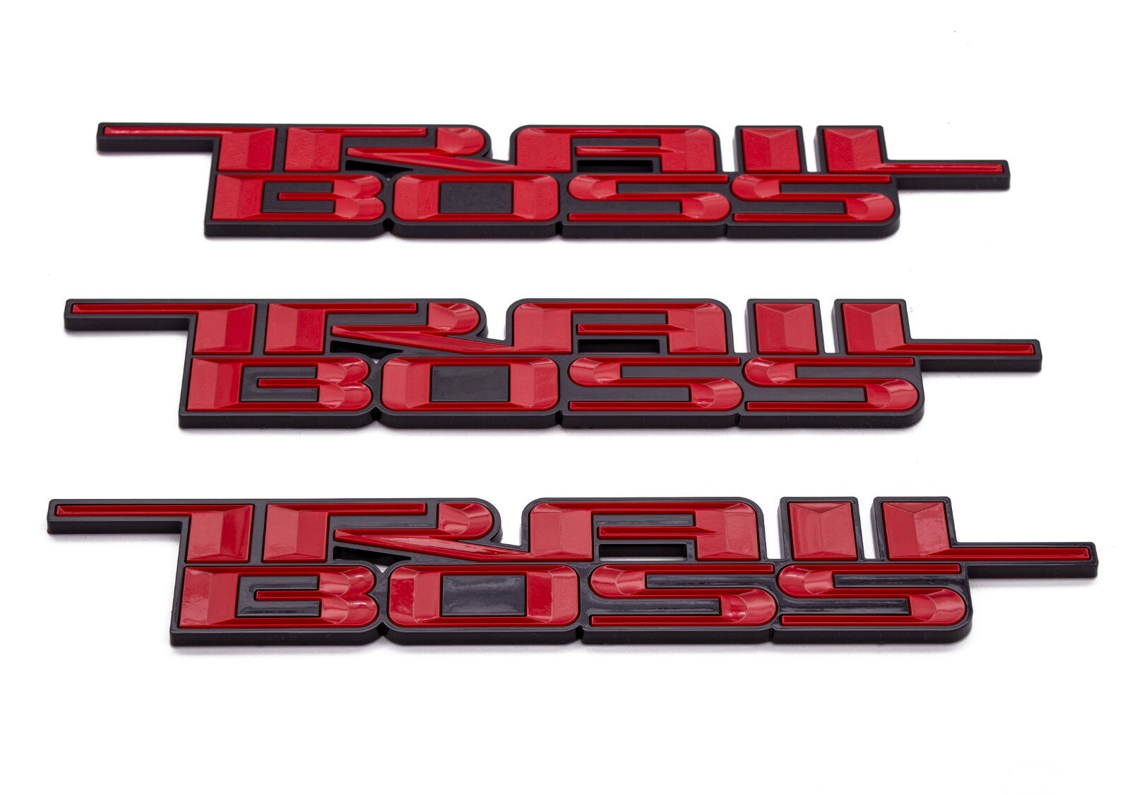 3PCS Red Black 2000-2024 Silverado Z71 Trailboss Emblem Badge Nameplate