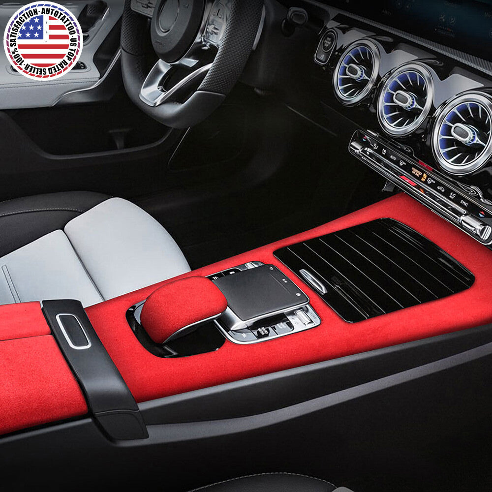 Mercedes CLA A Class W177 W118 Alcantara Nubuck Suede Gear Shift Knob Cover Trim