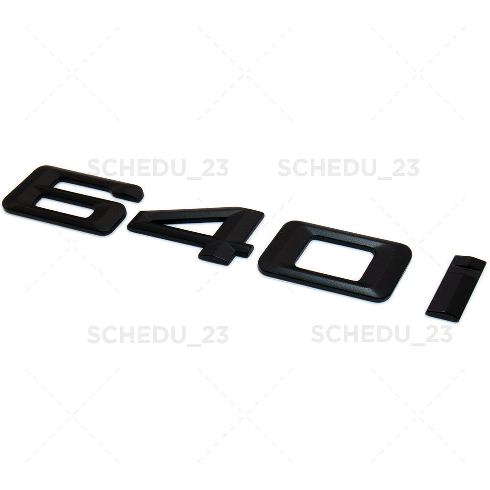 Matte Black 640i Letter Logo Emblem Badge Trunk Lid M Performance F06 F12 F13
