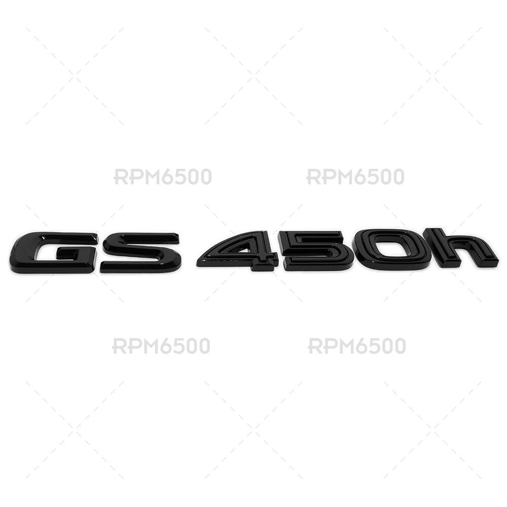 Lexus Rear Trunk Gloss Black GS 450h Letter Logo Badge Emblem Replace F-Sport