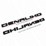 2x Denali HD Side Door Tailgate Letter Nameplate Emblem Badge GMC 3D Gloss Black