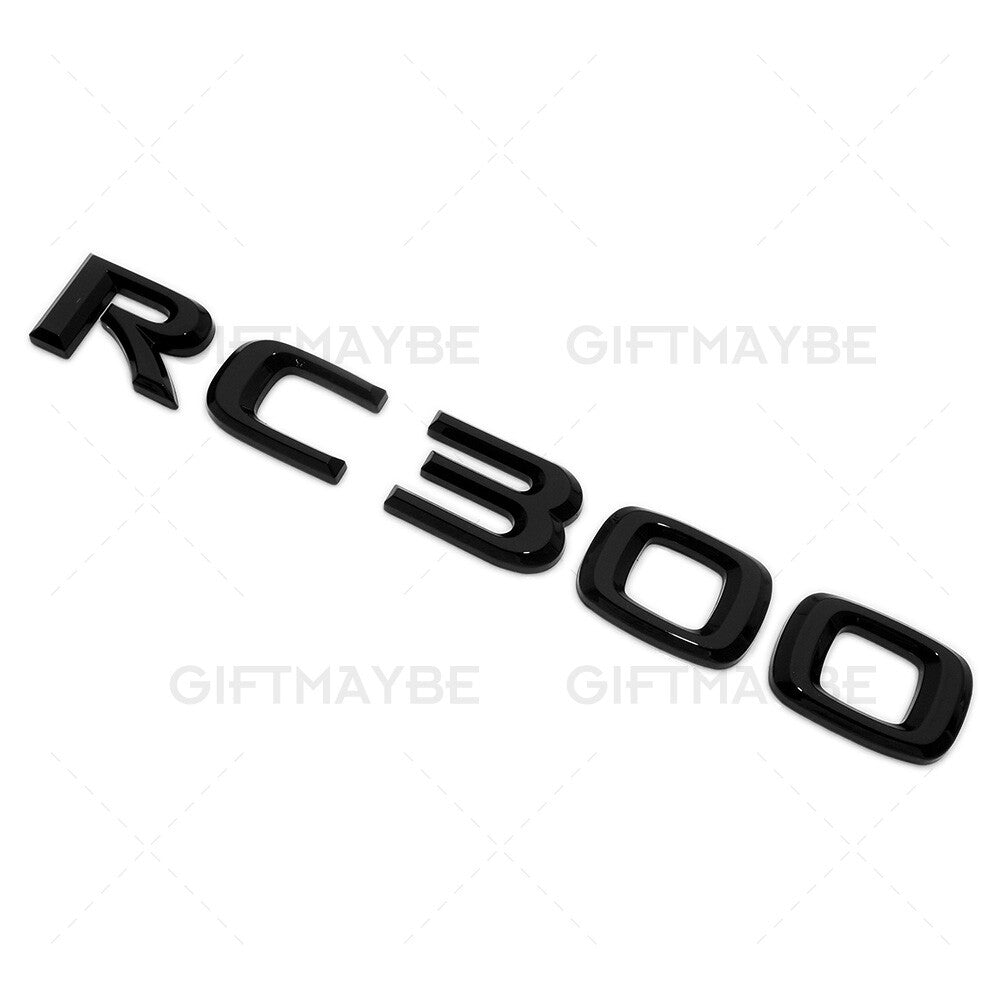 For Lexus Trunk Gloss Black RC 300 Letter Logo Badge Emblem Car Replace F-Sport