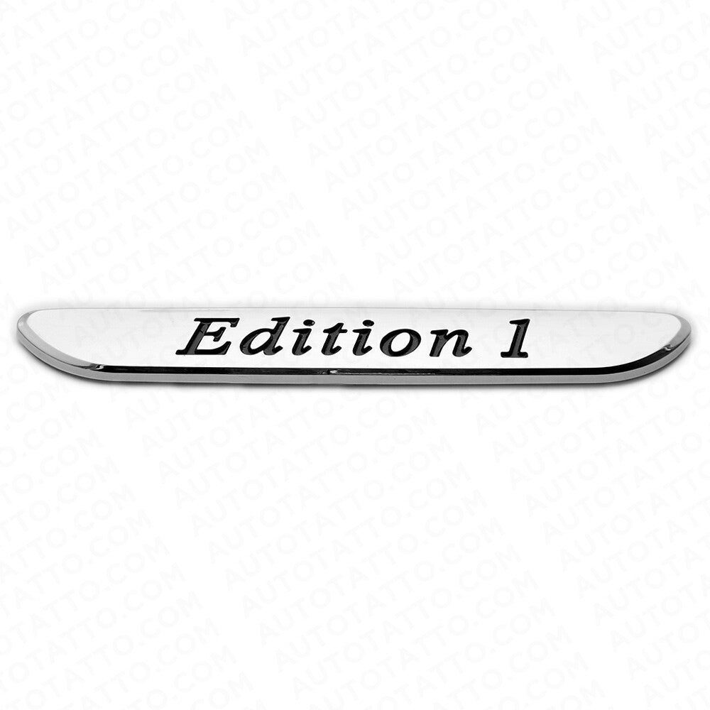 2x 3D Edition 1 Fender Marker Car AMG Logo Badge Emblem Sport Decoration Chrome