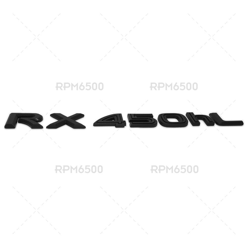 Lexus Liftgate Matte Black RX 450hL Letter Logo Badge Car Emblem Replace F-Sport