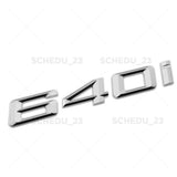 12-19 Chrome 640i Letter Emblem Trunk Lid M Power Sport Performance F06 F12 F13