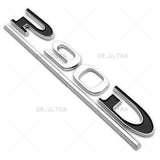 Tesla Liftgate P90D Performance Nameplate Logo Badge Emblem Sport Chrome Black