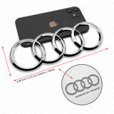 04-10 AUDI A8 S8 Q7 OEM Chrome Trunk Lid Luggage Ring Sign Badge Logo Emblem