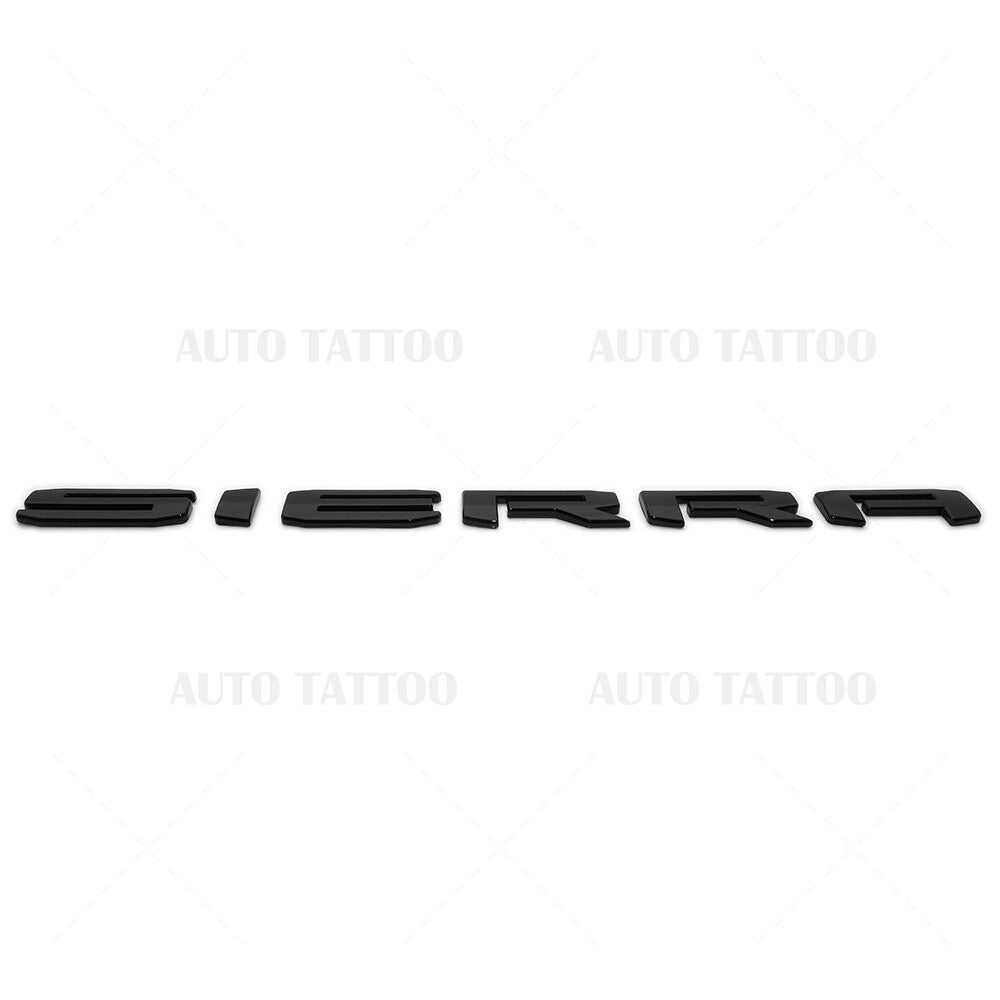 19-21 GMC Sierra with Denali Tailgate Logo Emblem Pickup Badge Nameplate Black