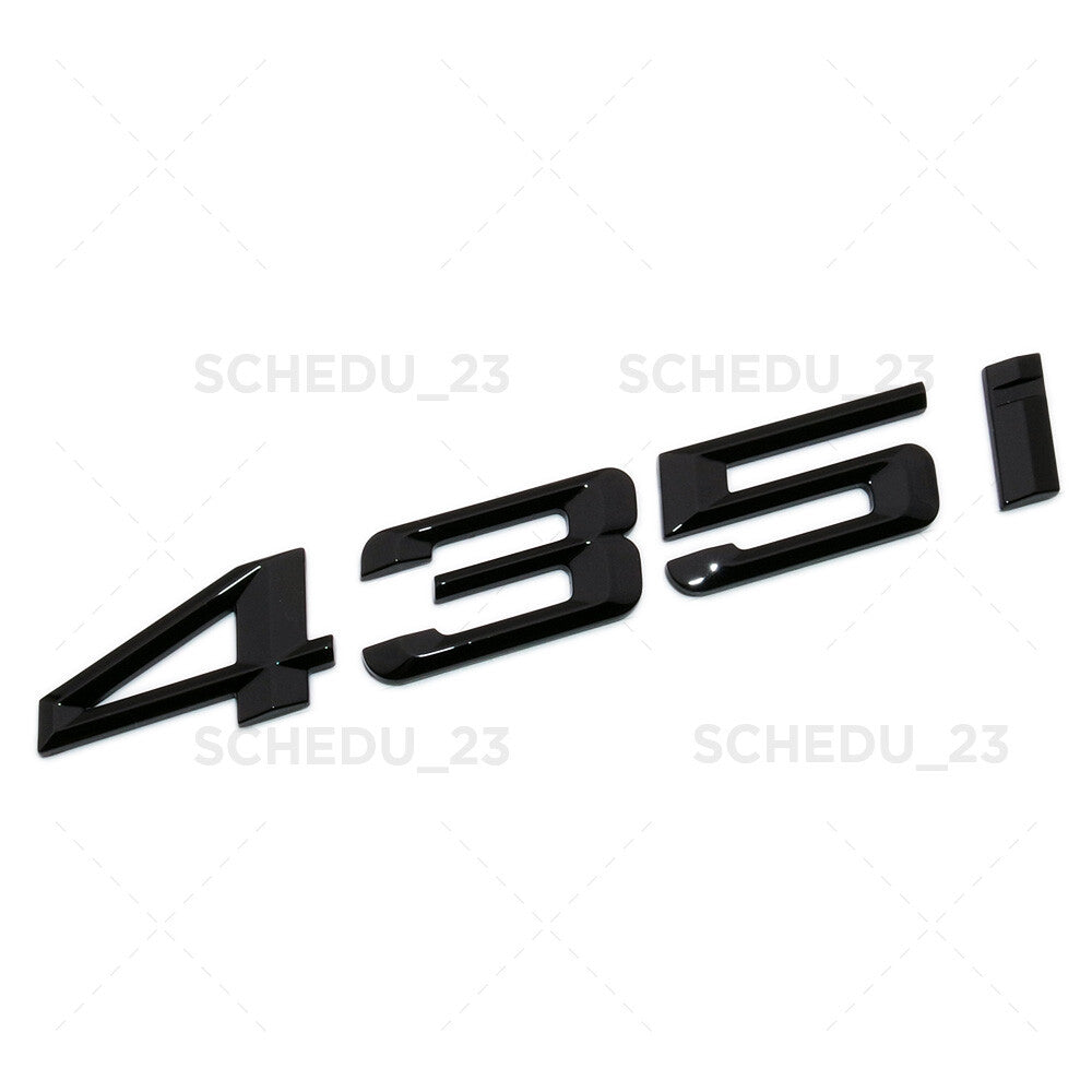 Gloss Black 435i 4 Series Nameplate Letter Emblem Badge Trunk Lid M Performance