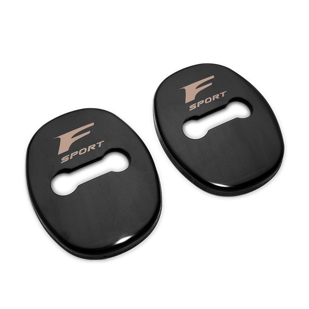 2X Stainless Steel Car Door Striker Cover Lock Buckle Cap F-SPORT For Lexus