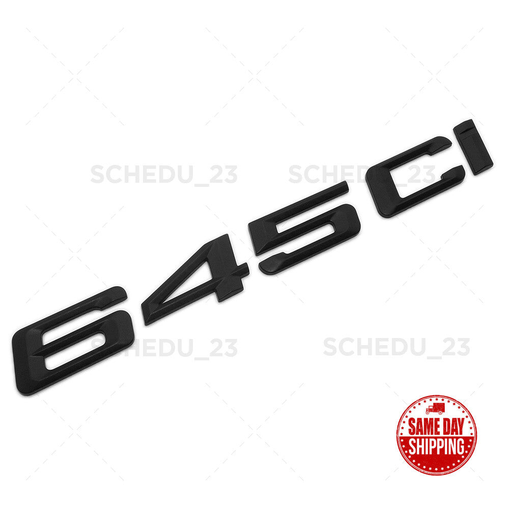 Matte Black BMW 645ci Trunk Lid Nameplate Letter Badge Emblem M Performance