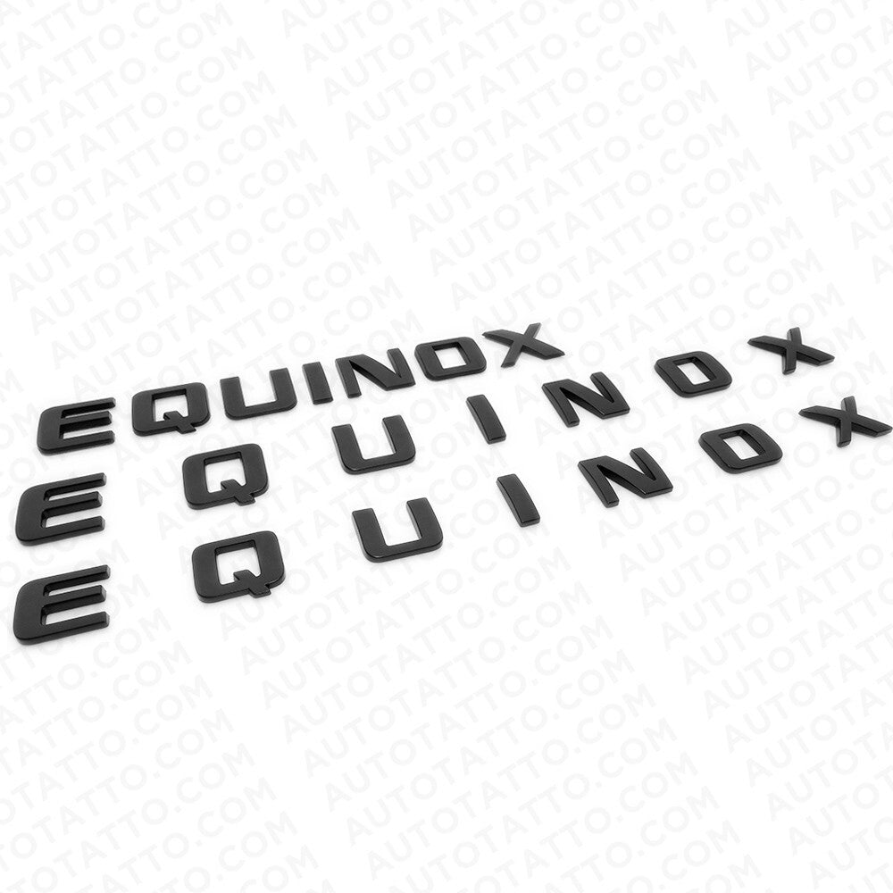 17-24 3pcs Chevy Equinox Front Door & Liftgate Letter Badge Emblem Matte Black