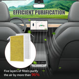 2Pcs 2016-2024 Tesla Model 3 Model Y Durable Activated Cabin Air Filter Kit Set