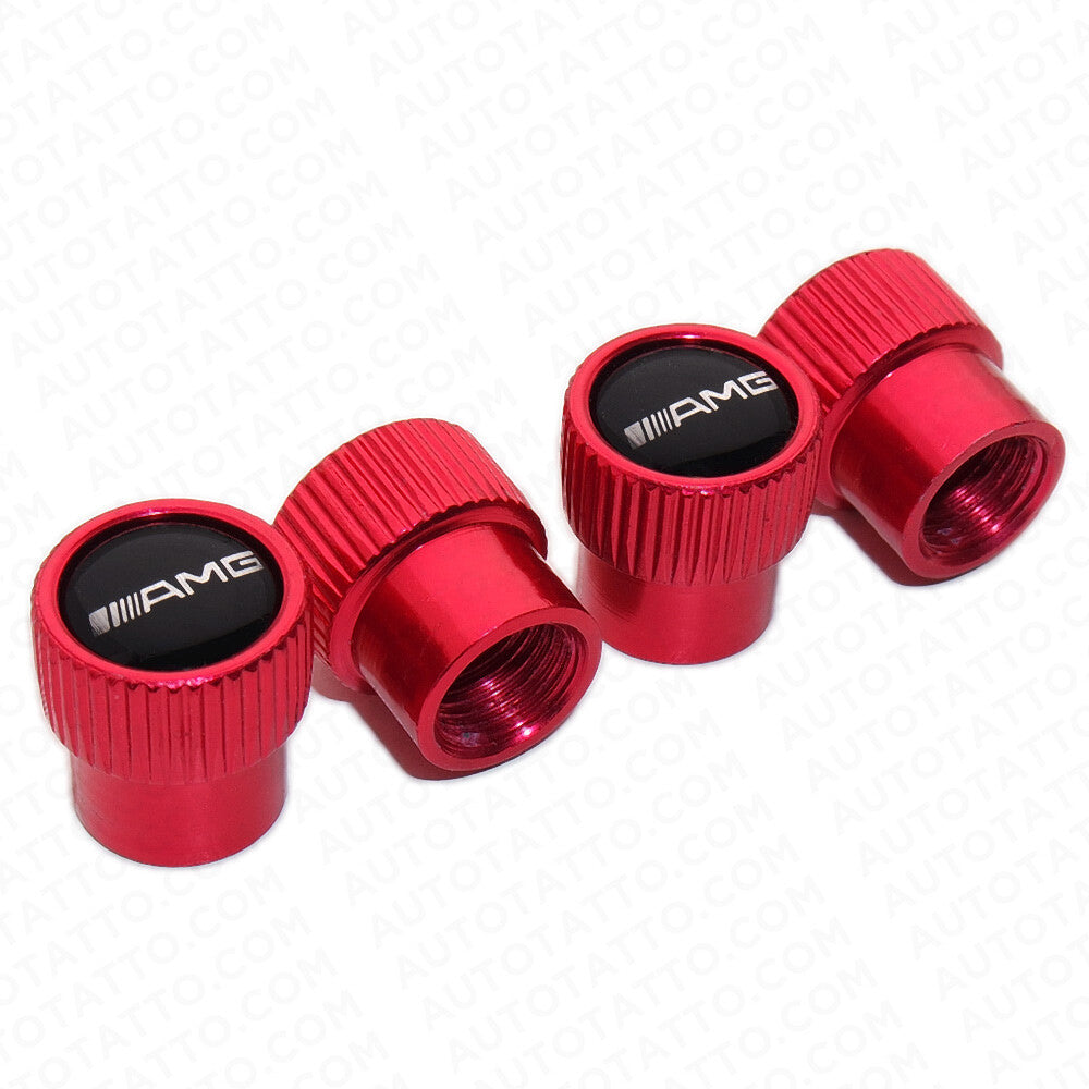 AMG Edition Roundel Car Wheels Tire Air Valve Caps Stem Dust Logo Cover Sport