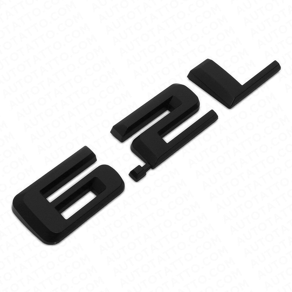 2x 19-22 Matte Black Chevy Silverado 1500 6.2L Hood Letter Logo Emblem Badge Z71