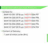 M Carbon Fiber Style Mirror Cover Cap For BMW X3 X4 X5 X6 X7 G01 G02 G03 G05 G06