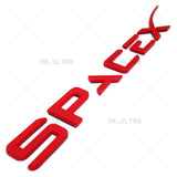 Tesla Rear SpaceX 3D Decal Letter Nameplate Logo Badge Emblem Sport Decorate Red