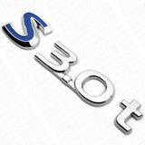 For Infiniti S 3.0t Left or Right Side Fender Badge Emblem Nameplate Chrome Blue