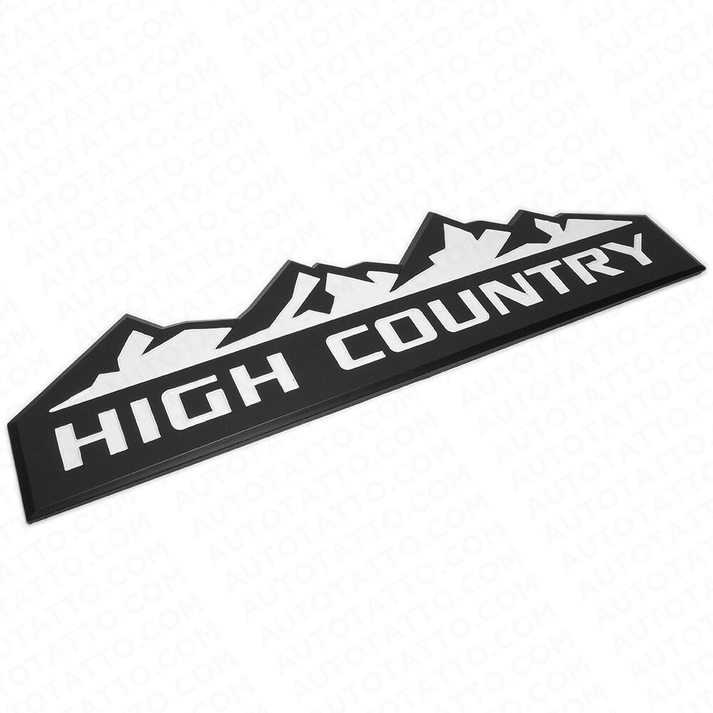 14-19 GM Chevy High Country Front Door Tailgate Letter Logo Emblem Badge Black