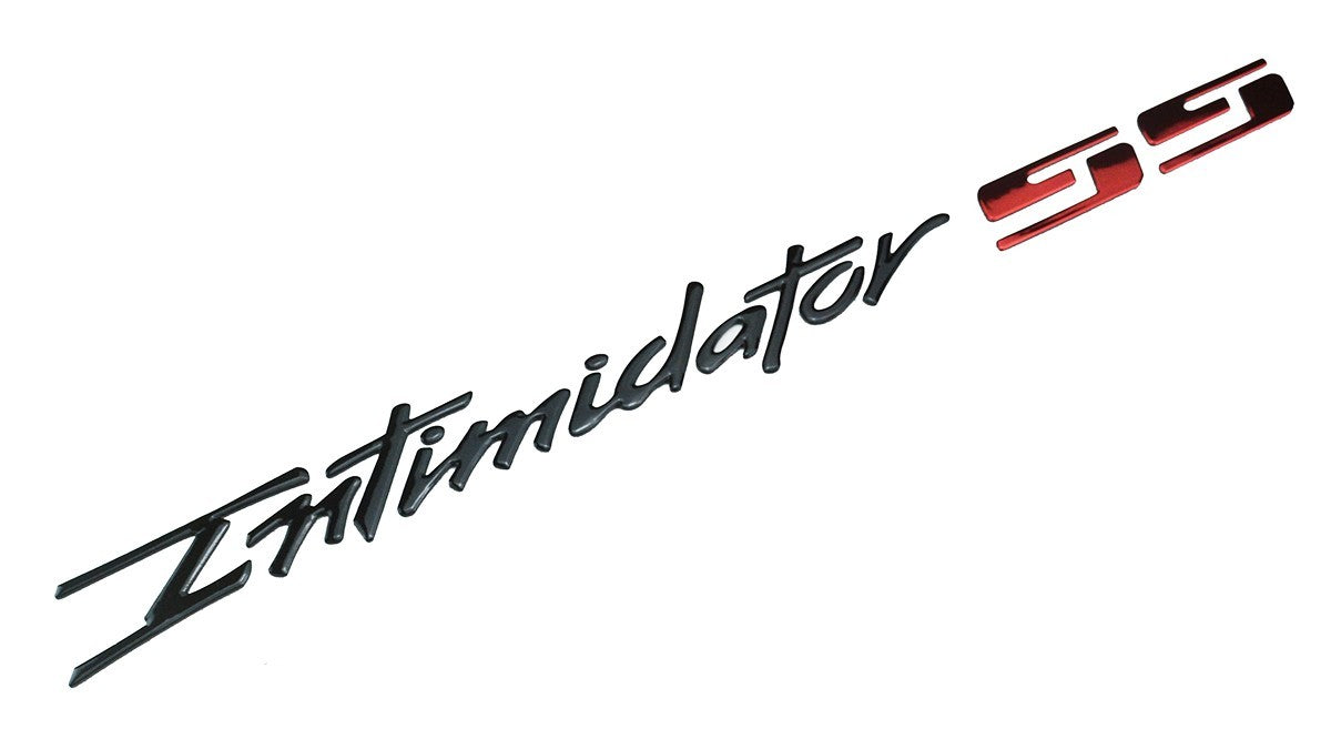 3Pc Intimidator SS Emblem 3D Nameplate Letters Badge 88980874 Black Red