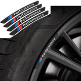 4x Performance Sport Wheels Aluminum Sticker Badge Logo Emblem M Power