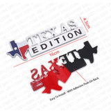 3D Fashion ABS Texas Edition Car Decal Badge Emblem Sticker for Auto Decoration