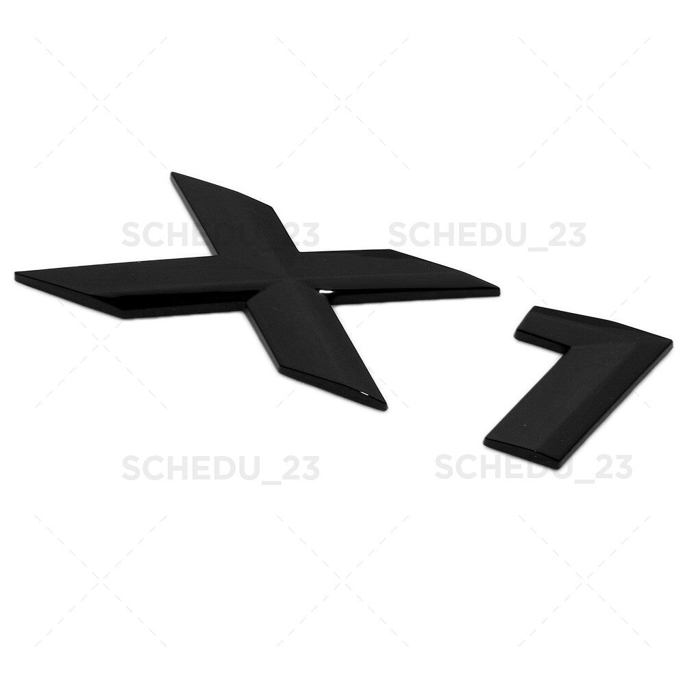 16-18 Gloss Black X1 Letter Logo Emblem Badge Rear Liftgate Nameplate M Sport