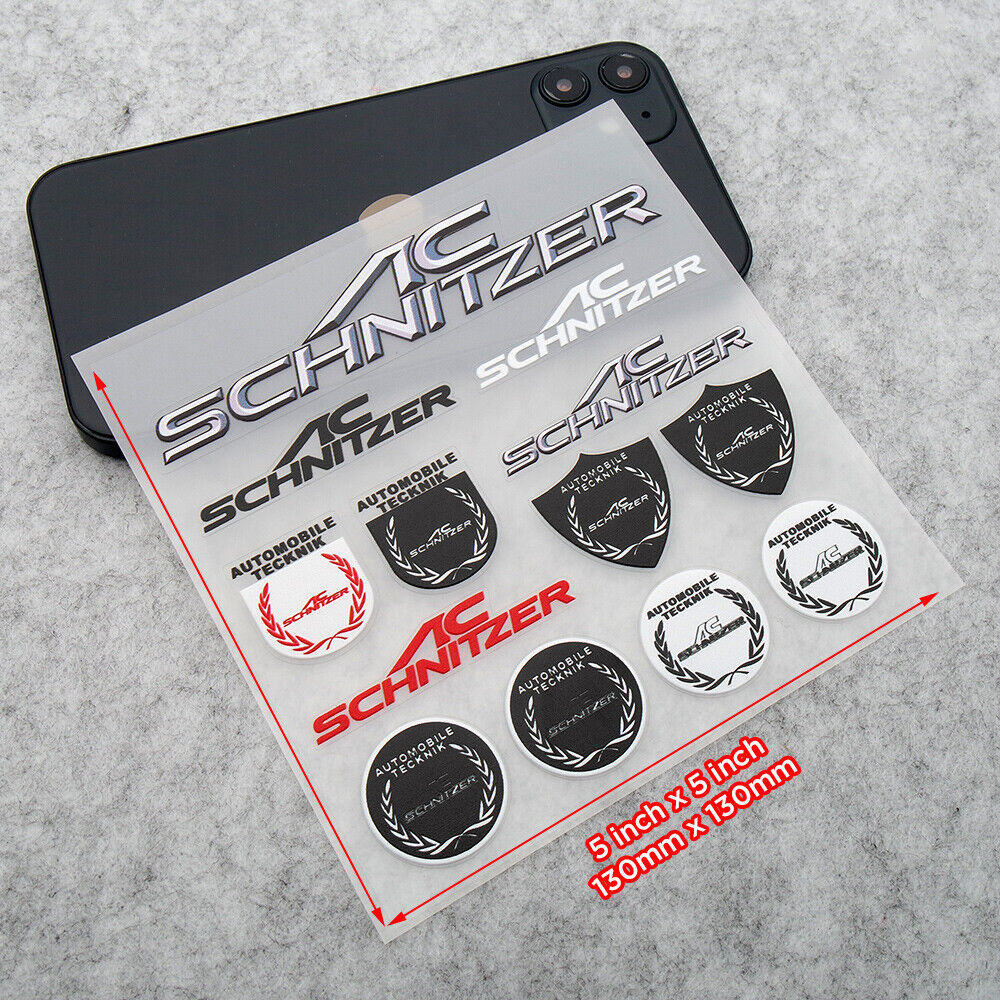 AC Schnitzer Tuning Car Sport Racing Sticker Vinyl 3D Decal Stripes Logo Decor