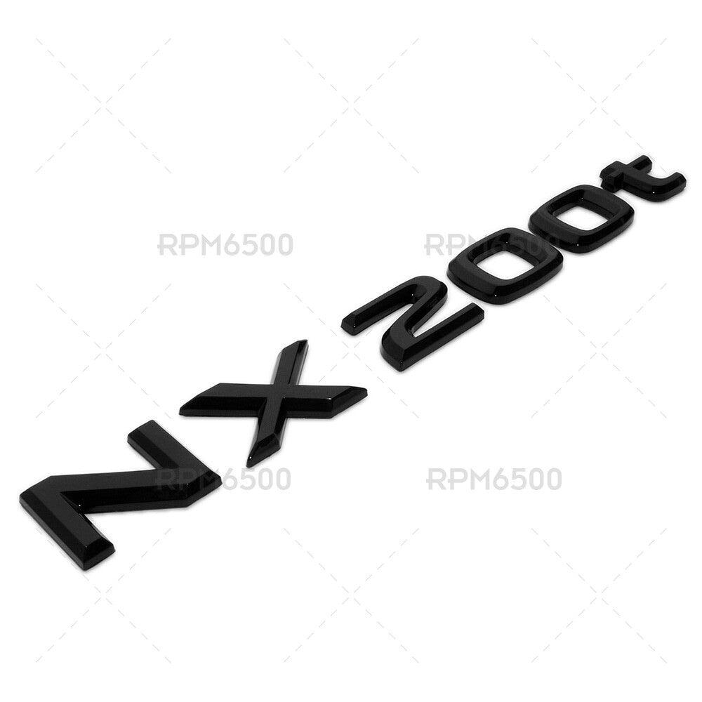 Lexus Liftgate Gloss Black NX 200t Letter Logo Badge Car Emblem Replace F-Sport