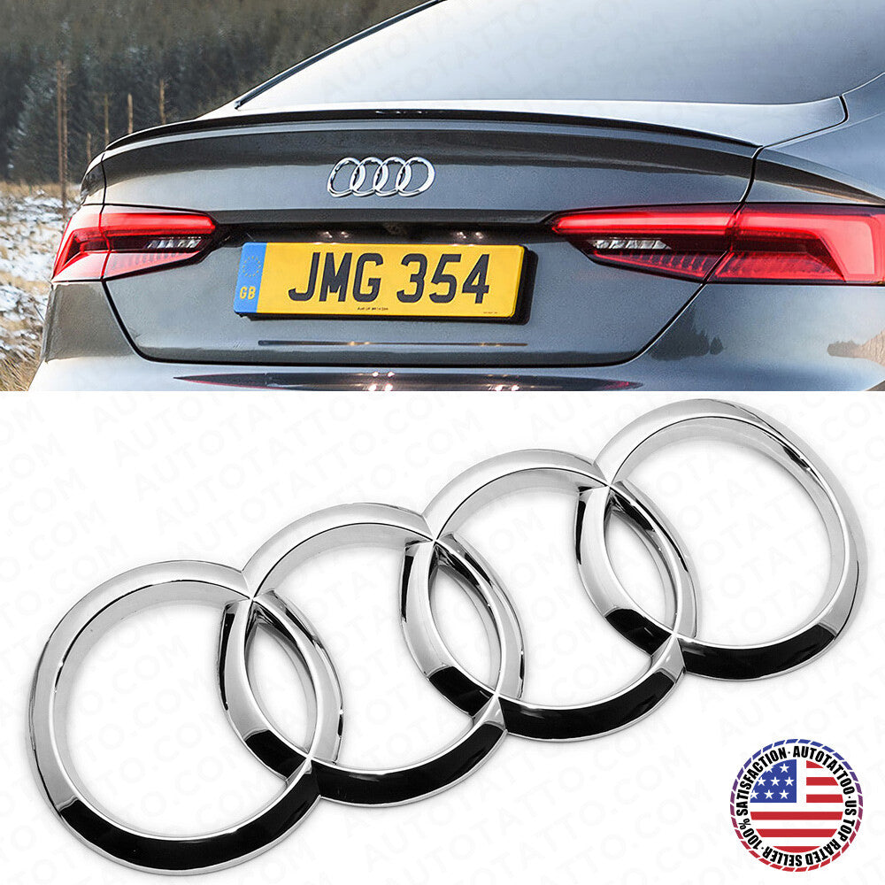 18-21 A5 S5 RS5 Sportback 4 Door OEM Chrome Trunk Sign Logo Rings Badge Emblem