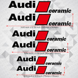Audi Ceramic Sport Car Wheels Brake Caliper Sticker Decal Logo Decoration Black