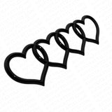 Audi Sport Car Trunk Lid Love Heart Rings Badge Logo Emblem Decor Gloss Black