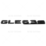 17-19 Mercedes GLE 63 S Letter Emblem Liftgate Logo Badge AMG Sport Gloss Black