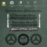 For Car Merceds AMG Racing Sport Sticker 3D Decal Stripes Logo Decoration