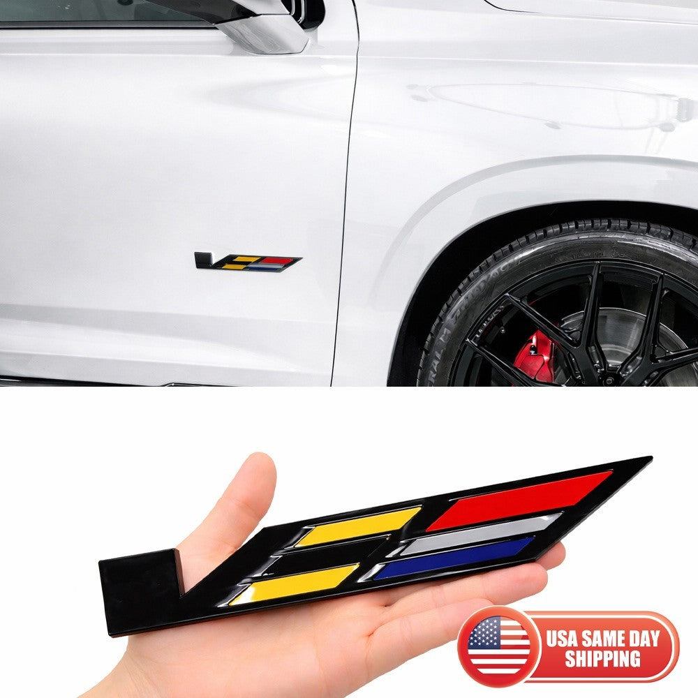 Gloss Black Front Door Plate 2023-2026 Cadillac Escalade V Sport Emblem Badge