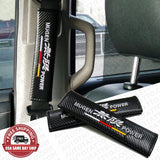 Mugen Sport Carbon Car Seat Belt Cover Safety Shoulder Strap Cushion Pad Harness
