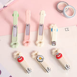 2x Cute Cartoon ABS Stainless Steel Nail clippers Nail Cutter Tool(Random Style)