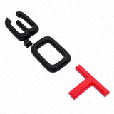 Audi Car Rear Trunk Deck Lid 3.0T Turbo Nameplate Emblem Badge Black Red