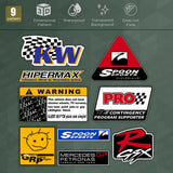 Personality Car Sticker KW Spoon Sports Hipermax F1 Funny Cute 3D Decal Stripe