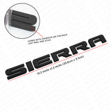 3x GMC 07-20 Sierra Front Door Tailgate Badge Emblem Nameplate - Gloss Black